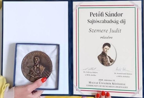 Szemere Judit kapta a Petőfi Sándor Sajtószabadság-díjat!